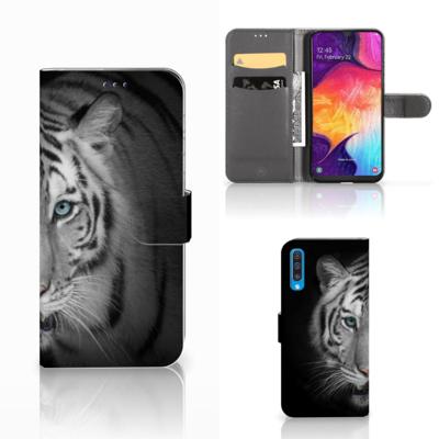 Samsung Galaxy A50 | Telefoonhoesje | Met pasjeshouder | Tijger