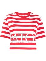 Patou t-shirt crop à rayures - Rouge