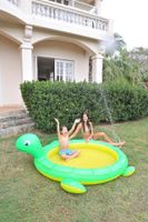 Kinderzwembad reuzenschildpad met sproeier - thumbnail