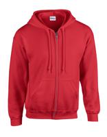 Gildan G18600 Heavy Blend™ Adult Full Zip Hooded Sweatshirt - Red - L - thumbnail