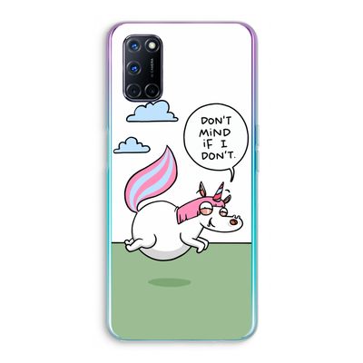 Unicorn: Oppo A92 Transparant Hoesje