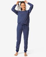 HEMA Damespyjama Gestreept Donkerblauw (donkerblauw)