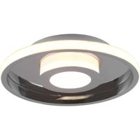 LED Badkamer Plafondlamp Rond 28W - Dimbaar IP44 - Warm Wit 3000K - Mat Chroom