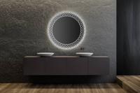Badkamerspiegel Fantasia | 60 cm | Rond | Indirecte LED verlichting | Touch button | Met spiegelverwarming