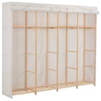 Kledingkast 200x40x170 cm stof wit