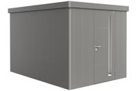 Biohort Metalen tuinhuis Neo - Enkele deur - Kwartsgrijs - 4B (236x348 cm)- Plat dak- Metaal- Biohort Biohort Metalen tuinhuis Neo - Enkele deur - Kwartsgrijs - 4B (236x348 cm)- Plat dak- Metaal- Biohort