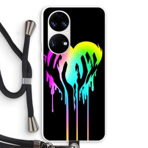 Hold My Heart: Huawei P50 Transparant Hoesje met koord