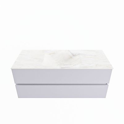 MONDIAZ VICA-DLUX 120cm badmeubel onderkast Cale 2 lades. Inbouw wastafel CLOUD midden 1 kraangat, kleur Ostra.
