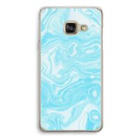 Waterverf blauw: Samsung A3 (2017) Transparant Hoesje