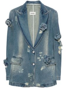 Seen Users blazer en jean Rose à simple boutonnage - Bleu