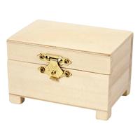 Creativ Company Houten kistje op pootjes met metalen sluiting