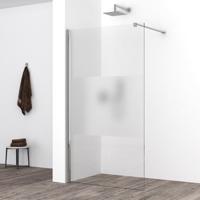Wiesbaden Comfort Inloopdouche 100x200cm Nano Coating Helder/Melkglas Chroom
