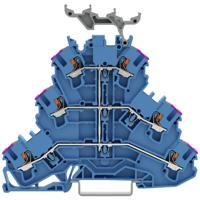 WAGO 2202-3239 Doorgangsklem 3-etages Cage Clamp-aansluiting Blauw 50 stuk(s)