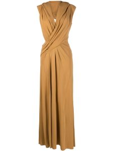 Alberta Ferretti draped maxi dress - Tons neutres