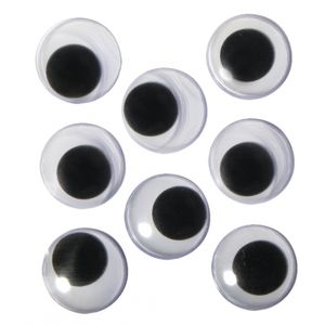 Zakje met 40x stuks zelfklevende wiebel oogjes 20 mm