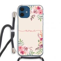 Rozen: iPhone 12 mini Transparant Hoesje met koord