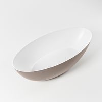 Vrijstaand bad Mondiaz Float | 170x80 cm | Solid surface | Ovaal | Smoke - Talc