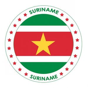 25x Suriname vlag thema bierviltjes   -