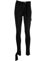 MSGM legging à taille nouée - Noir