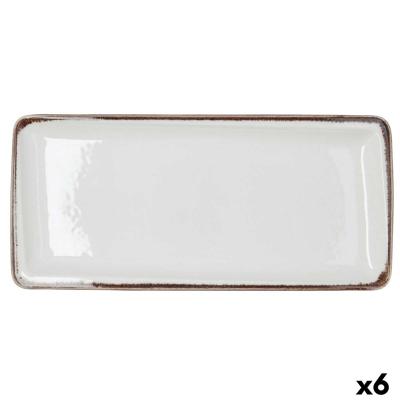 Snackdienblad Bidasoa Orion Hydrozero Wit 34 x 16 cm (6 Stuks)