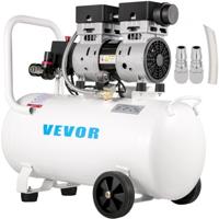 VEVOR Olievrije Compressor luchtcompressor 750 W Silent Fluisterstille compressor 50 L Fluistercompressor Zuiver koperen motor Het is een goede keuze