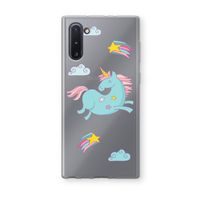 Vliegende eenhoorn: Samsung Galaxy Note 10 Transparant Hoesje
