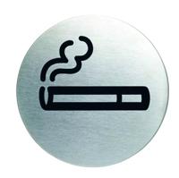 Novioproducts Pictogram zelfklevend rond roken toegestaan RVS