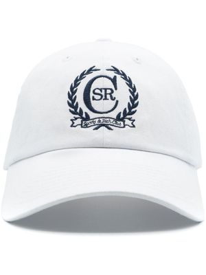 Sporty & Rich casquette en coton à logo brodé - Blanc