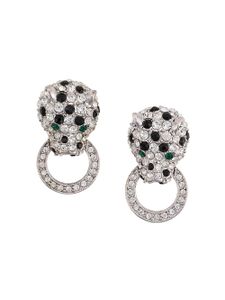 Susan Caplan Vintage boucles d'oreilles clips KJL door knocker (années 1980) - Gris
