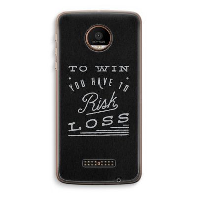 Risk loss: Motorola Moto Z Force Transparant Hoesje