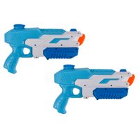 2x Waterpistool/waterpistolen blauw 30 cm