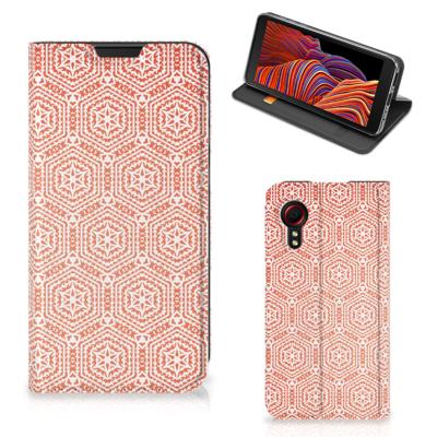 Samsung Galaxy Xcover 5 | Hoesje met Magneet | Pattern Orange