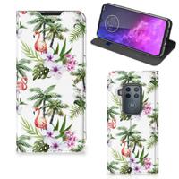 Motorola One Zoom | Hoesje maken | Flamingo Palms