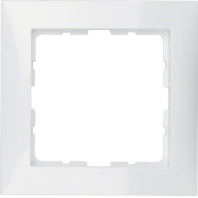 Berker S1 afdekraam 1-voudig polarwit glanzend 10118989