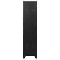 Leen Bakker - Kledingkast Mick 1-deurs - Antraciet - 180x43x50 Cm - Metaal - Grijs