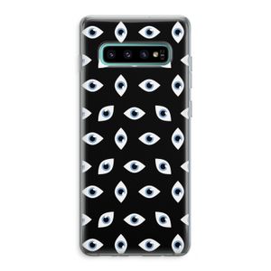 Eyes pattern: Samsung Galaxy S10 Plus Transparant Hoesje