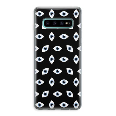 Eyes pattern: Samsung Galaxy S10 Plus Transparant Hoesje