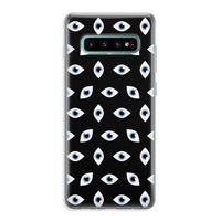 Eyes pattern: Samsung Galaxy S10 Plus Transparant Hoesje