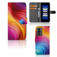 Book Case voor Xiaomi Poco F5 Pro Regenboog - thumbnail