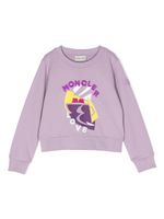 Moncler Enfant pull en coton à logo - Violet - thumbnail