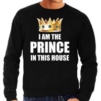 Koningsdag sweater Im the prince in this house zwart voor heren - thumbnail