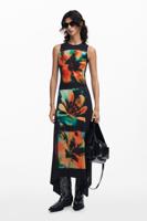 Jurk met bloemenprint - BLACK - L