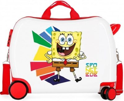 Disney koffer Spongebob junior 34 liter ABS 50 cm rood/wit Disney koffer Spongebob junior 34 liter ABS 50 cm rood/wit