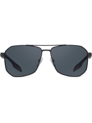 Prada Eyewear lunettes de soleil Linea Rossa à monture pilote - Noir