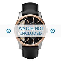 Horlogeband Fossil ME1099 Leder Zwart 22mm
