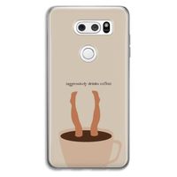 Aggressively drinks coffee: LG V30 Transparant Hoesje