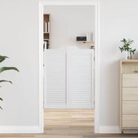 Draaideuren louvredesign 1-paar 100x80 cm wit