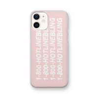 Hotline bling pink: iPhone 12 Transparant Hoesje
