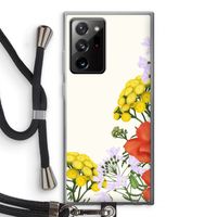 Wilde bloemen: Samsung Galaxy Note 20 Ultra / Note 20 Ultra 5G Transparant Hoesje met koord Wilde bloemen: Samsung Galaxy Note 20 Ultra / Note 20 Ultra 5G Transparant Hoesje met koord