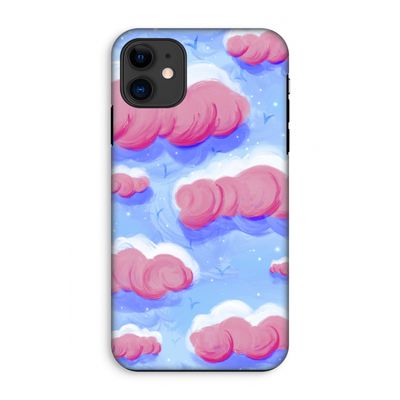 Roze wolken met vogels: iPhone 11 Tough Case